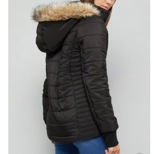 Black puffer coat